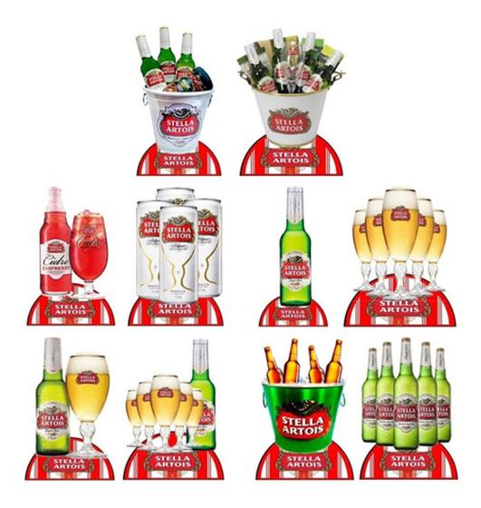 Imagem de Decoração De Festa Cerveja Stella-10 Displays De 30cm Totens