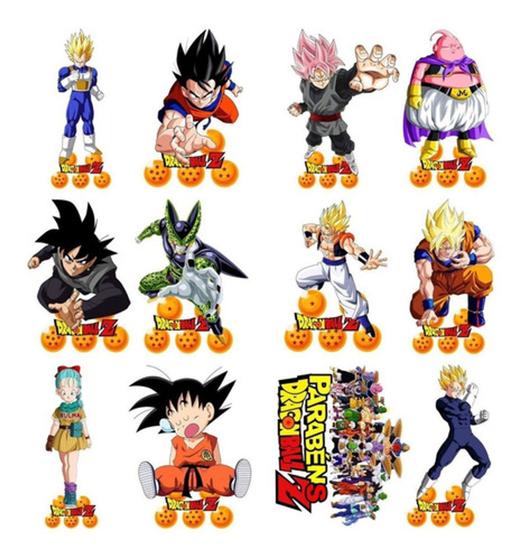 Imagem de Decoração De Festa Dragon Ball - 10 Displays De 20cm Totens