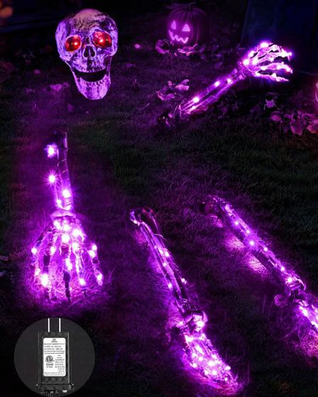 Imagem de Decoração de Halloween - Conjunto com 5 Esqueletos e 128 LEDs