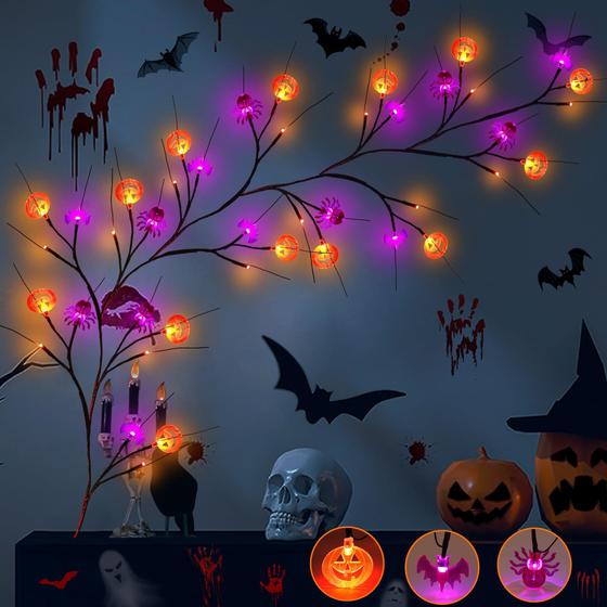 Imagem de Decoração de Halloween Toodour Willow Vine Lights 7 pés