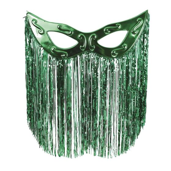 Imagem de Decoração De Máscara Grande Cromus Com Cortina Verde