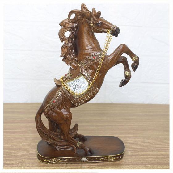 Imagem de Decoração Escultura Cavalo Ornamental Estátua Resina 28cm