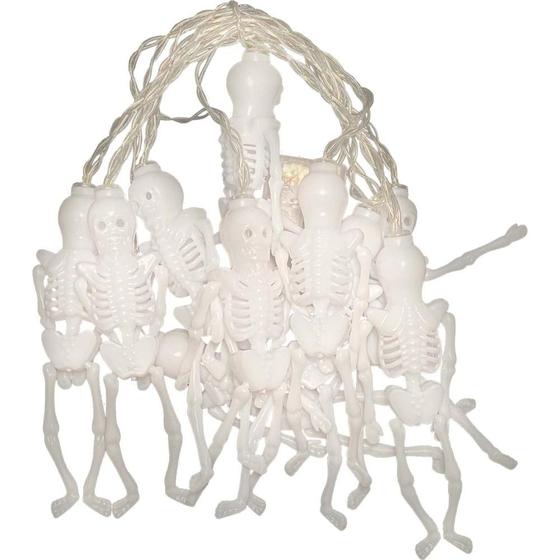 Imagem de Decoração Halloween Cordão Esqueleto com Luz Led 1,8 Metros