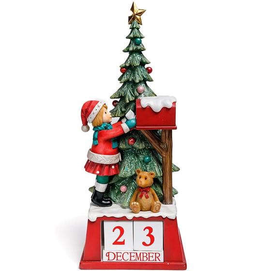 Decoração Natal Luxuoso Calendário Dezembro Iluminado 50cm - Fantasias Carol CRMS Imagem de Decoração Natal Luxuoso Calendário Dezembro Iluminado 50cm