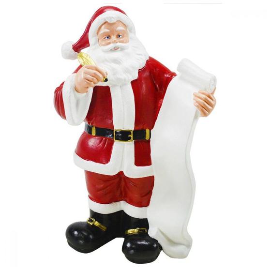 Imagem de Decoração Papai Noel Natal Boneco em Borracha 30cm