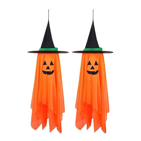 Imagem de Decorações de abóbora penduradas de Halloween RWSEFK 34,6 cm, 2 unidades