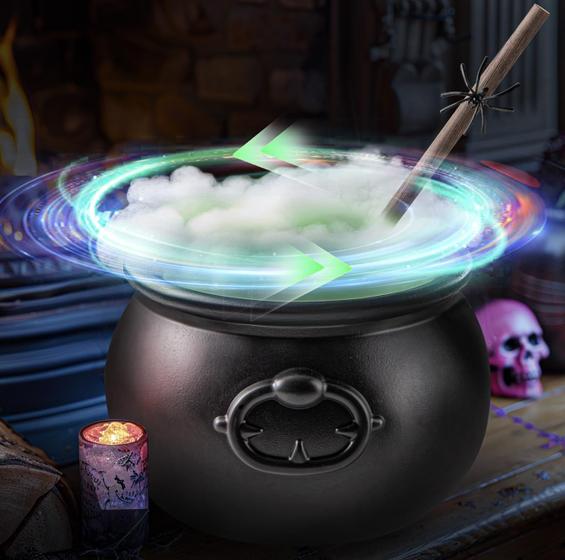 Imagem de Decorações de Halloween Indoor Magic Auto Stirring Witches Cauldron