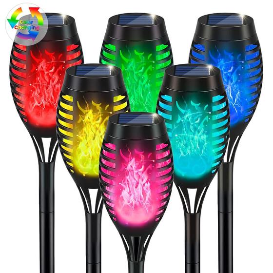 Imagem de Decorações de Natal Ikeeruic 7 Color Changing Solar Lights