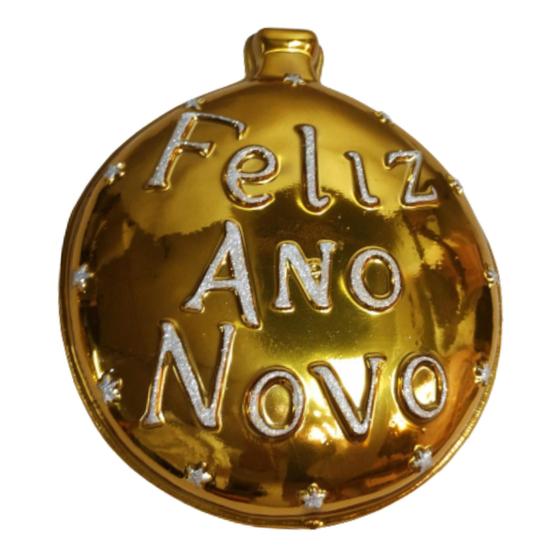 Imagem de Decorama de acetato metalizado Bolas para Decoração: Feliz Natal, Ano Novo