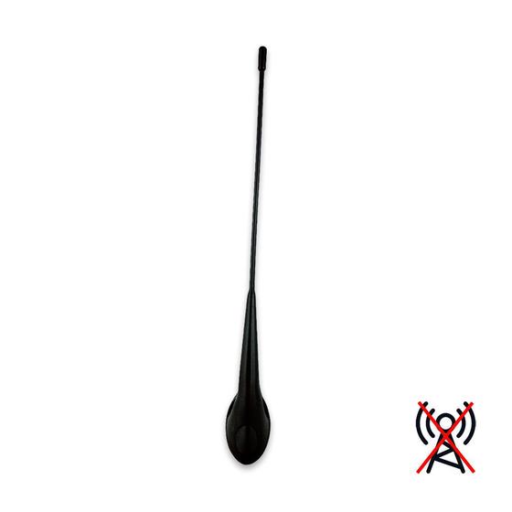 Imagem de Decorativa - Antena Preta Resinado Lisa Para Teto de Carro Veículo Universal 340mm Parte Dianteira