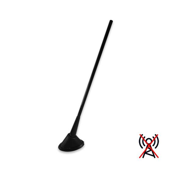 Imagem de Decorativa - Haste Longa 250mm em Alumínio Preta Stalone com Base Para Teto Veículo Universal Traseira