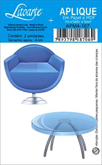 Decoupage Aplique em Papel e MDF Poltrona e Mesa APM4-107 - Litoarte Menor preço em Decoupage Aplique em Papel e MDF Poltrona e Mesa APM4-107 - Litoarte
