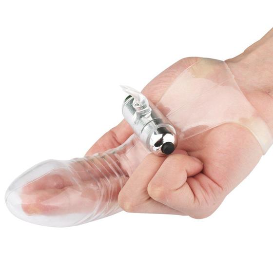 Imagem de Dedeira Capa Peniana e Capa Para Dedos Com Capsula Vibratória Vibrador