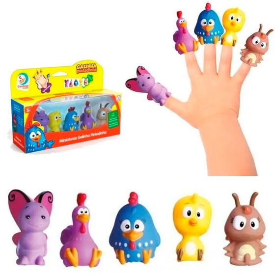 Dedoche miniaturas da galinha pintadinha kit com 5 miniaturas Menor preço em Dedoche miniaturas da galinha pintadinha kit com 5 miniaturas