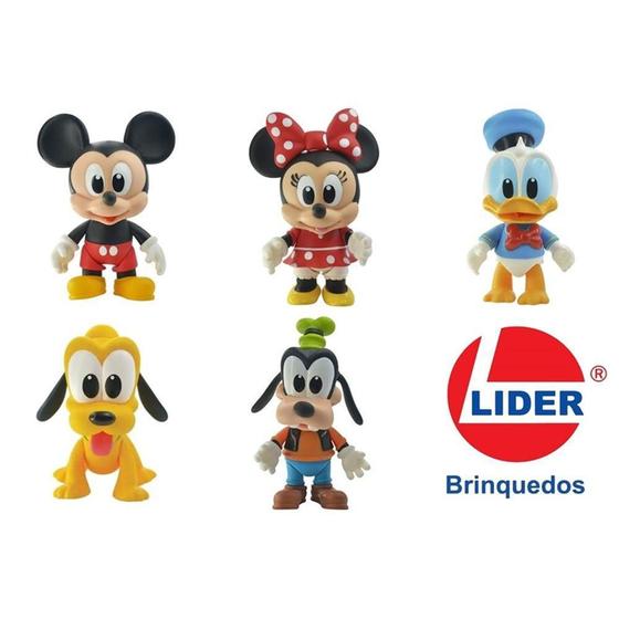 Imagem de Dedoches Bonecos Mickey, Minnie, Pateta, Pluto e Pato Donald