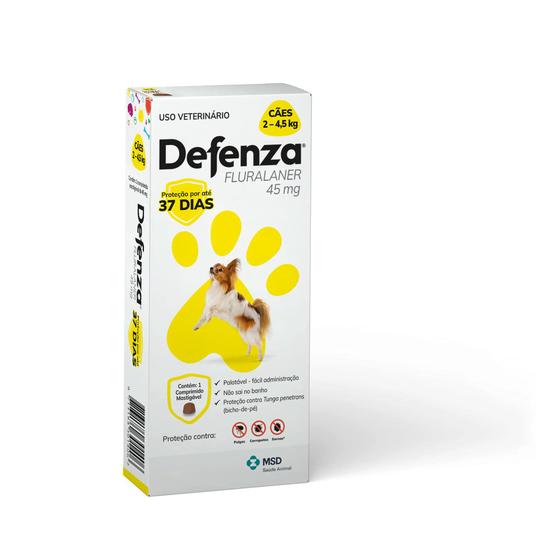 Imagem de Defenza anti pulgas e carrapatos para cães msd 2 a 4.5kg