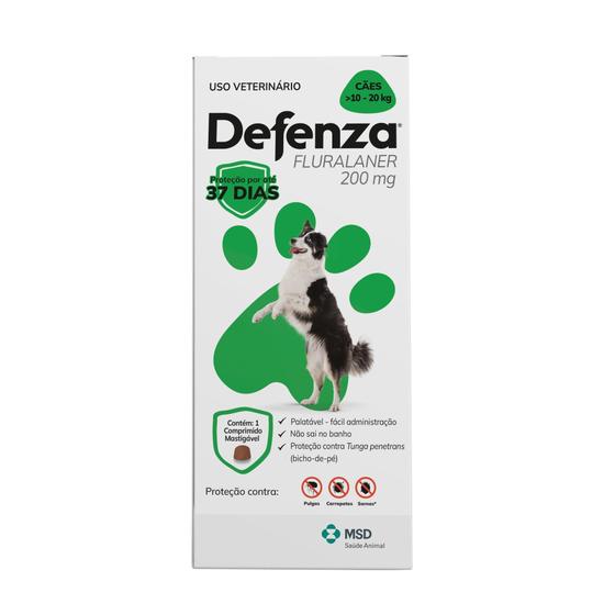 Imagem de Defenza -- Cães de 10 a 20kg - 1Comp. Mastigável 200mg - MSD