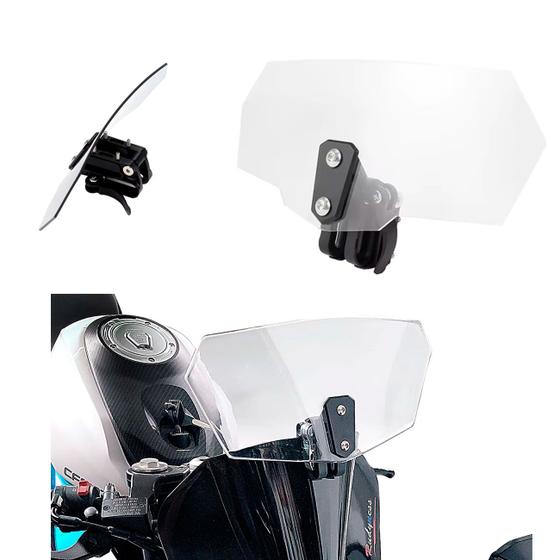 Imagem de Defletor Bolha 27cm Moto Universal C/ Regulagem angulo e altura