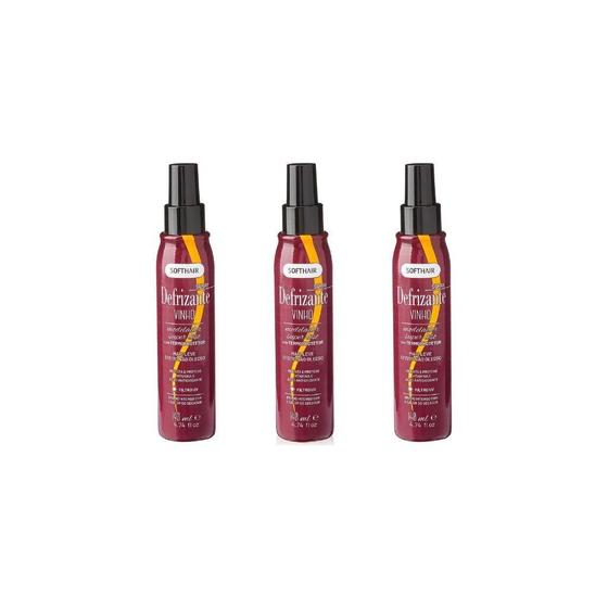 Imagem de Defrizante Soft Hair 140 Ml Spray Vinho - Kit C/3Un