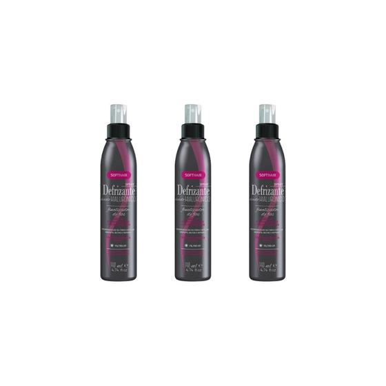 Imagem de Defrizante Soft Hair 140ml Spray Acido Hialuronico-Kit C/3un