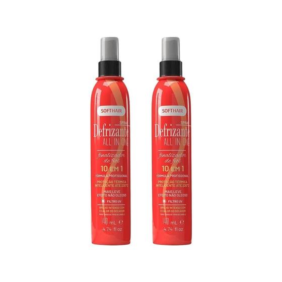 Imagem de Defrizante Soft Hair 140Ml Spray All In One- Kit Com 2Un