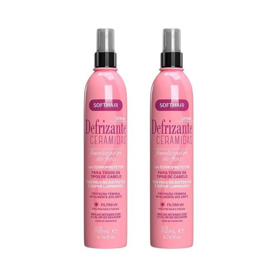 Imagem de Defrizante Soft Hair 140Ml Spray Ceramidas - Kit Com 2Un