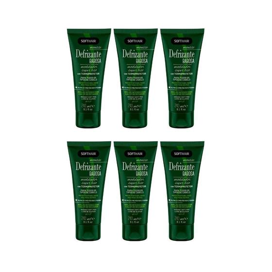 Imagem de Defrizante Soft Hair 240 Ml Babosa - Kit Com 6Un