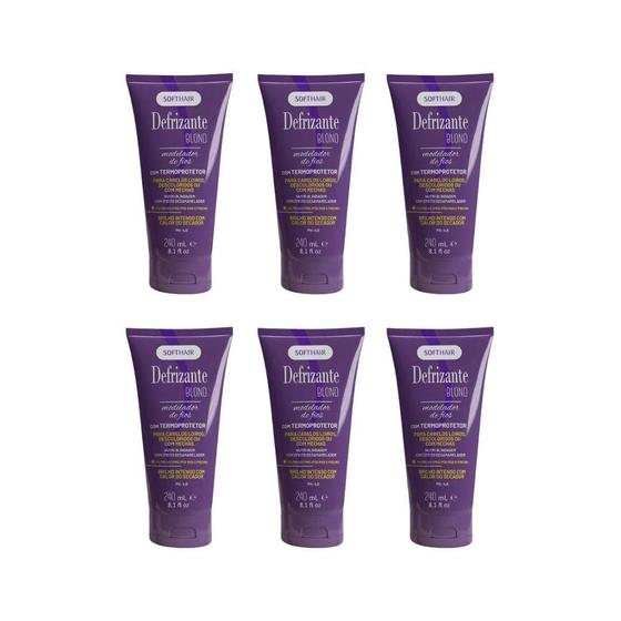 Imagem de Defrizante Soft Hair 240 Ml Blond - Kit Com 6Un
