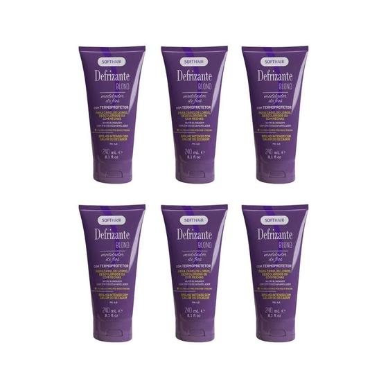 Imagem de Defrizante Soft Hair 240 Ml Blond - Kit Com 6Un