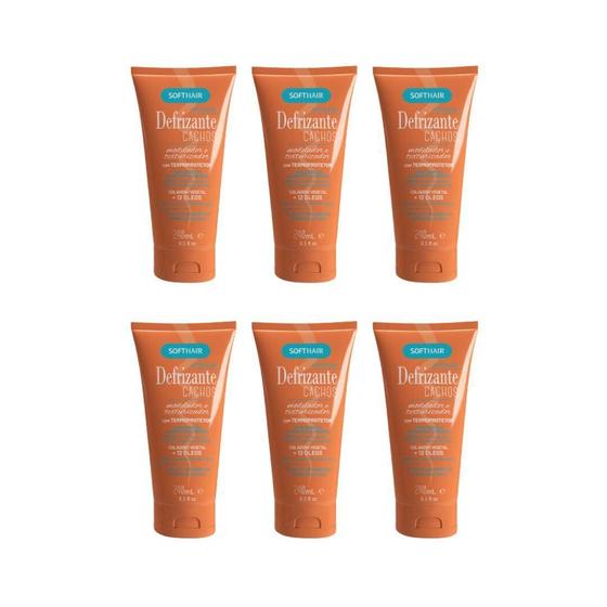 Imagem de Defrizante Soft Hair 240 Ml Cachos - Kit Com 6Un