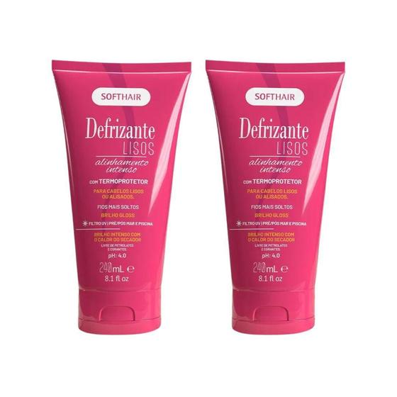 Imagem de Defrizante Soft Hair 240 Ml Lisos - Kit Com 2Un