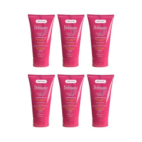 Imagem de Defrizante Soft Hair 240 Ml Lisos - Kit Com 6Un