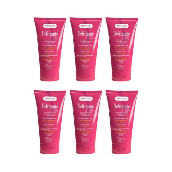 Imagem de Defrizante Soft Hair 240 Ml Lisos - Kit Com 6Un