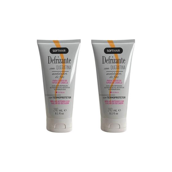 Imagem de Defrizante Soft Hair 240 ml Queratina-Kit C/2un