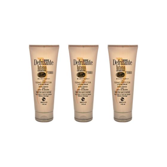 Imagem de Defrizante Soft Hair 240 ml Tutano Com Queratina-Kit C/3un