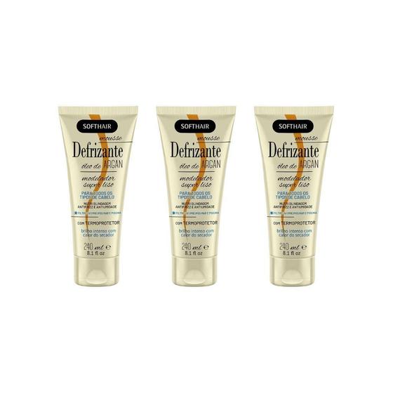 Imagem de Defrizante Soft Hair 240Ml Argan-Kit C/3Un