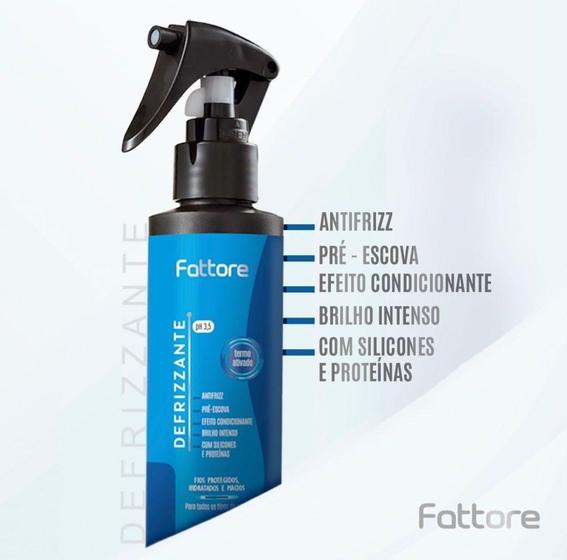 Imagem de Defrizante Spray 300ml Fattore Protetor Térmico Termo Ativo