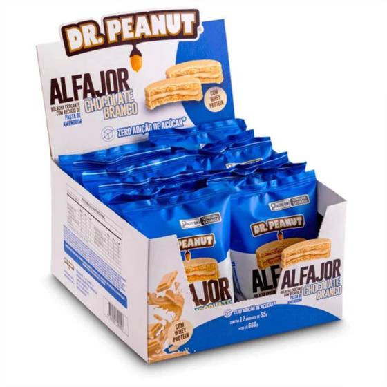 Imagem de Delicioso Alfajor Dr. Peanut Com Whey Protein Cx 12 Unid com 55g cada