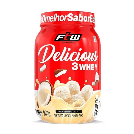 Imagem de Delicious 3Whey (900g) - Sabor: Beijinho de Coco