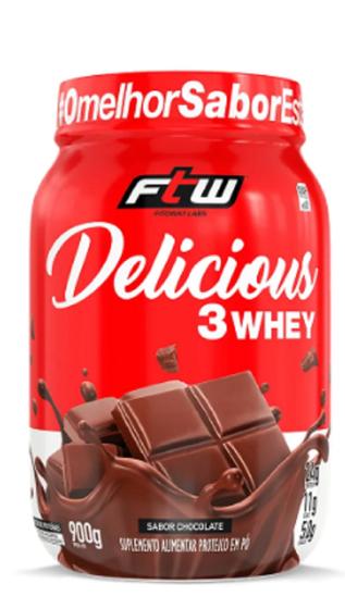 Imagem de DELICIOUS 3WHEY SABOR Chocolate pote 900g