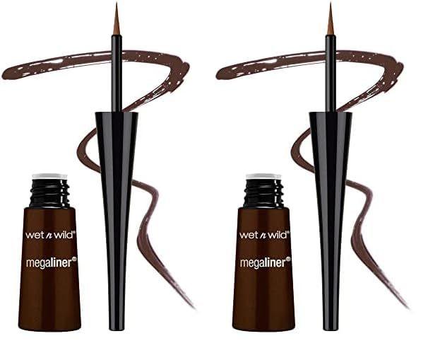 Imagem de Delineador líquido wet n wild MegaLiner Dark Brown (pacote com 2)