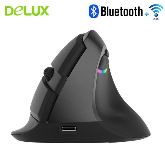 Imagem de Delux M618 Mini Wireless Bluetooth Gaming Mouse Vertical