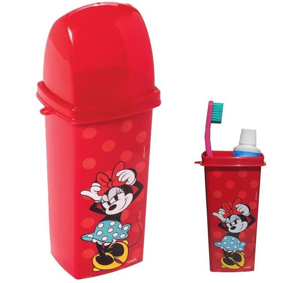 Imagem de Dental Case Infantil Porta Escova de Dentes Minnie Vermelha