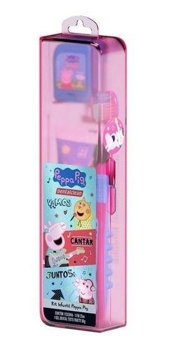 Dentalclean Peppa Pig Rosa Escova + Fio 25m + Gel Dental 50g Menor preço em Dentalclean Peppa Pig Rosa Escova + Fio 25m + Gel Dental 50g
