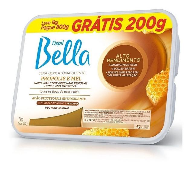 Imagem de Depil Bella Cera Depilatoria Quente Propolis Pague 800g Leve 1Kg