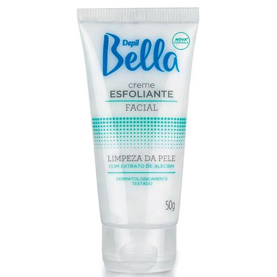 Imagem de Depil Bella Creme Esfoliante Facial Limpeza de Pele Extrato de Alecrim Desodorante 50g