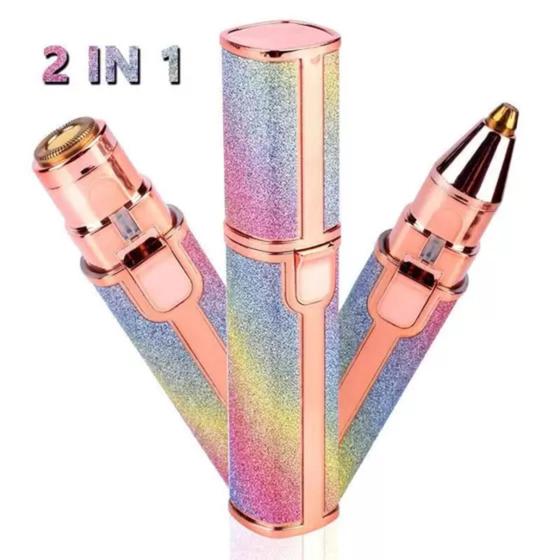 Imagem de Depilador 2 em 1 Batom Portátil USB LED
