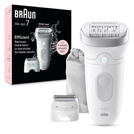Imagem de Depilador Braun Silk-épil 7 SE7-041 Prata com Cabeça Larga