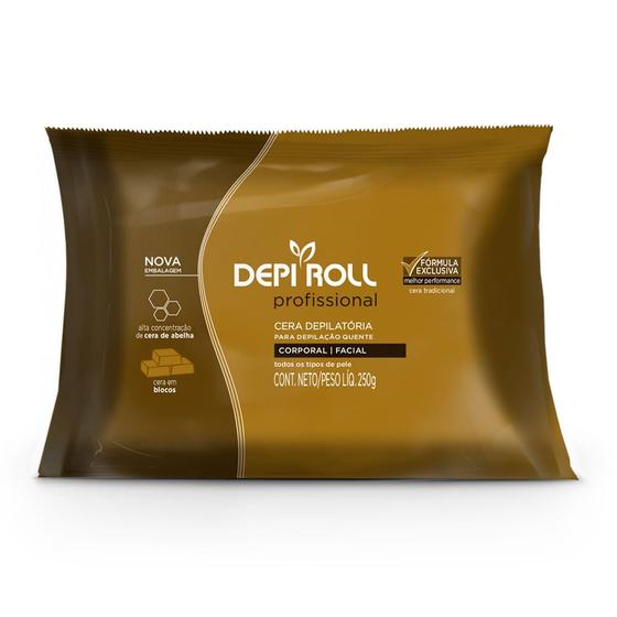 Imagem de Depilador DepiRoll Profissional Cera Quente Corporal e Facial Tradicional 250g