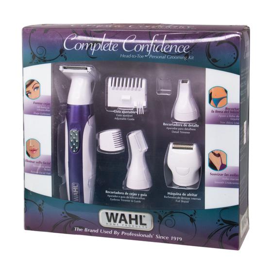 Imagem de Depilador Eletrico Wahl Complete Confidence 05604-348 - Facial/Corporal - Pilha AA - Branco e Roxo